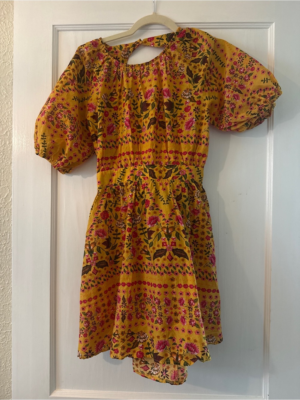 TALULAH Yellow Floral Ruffled Mini Dress